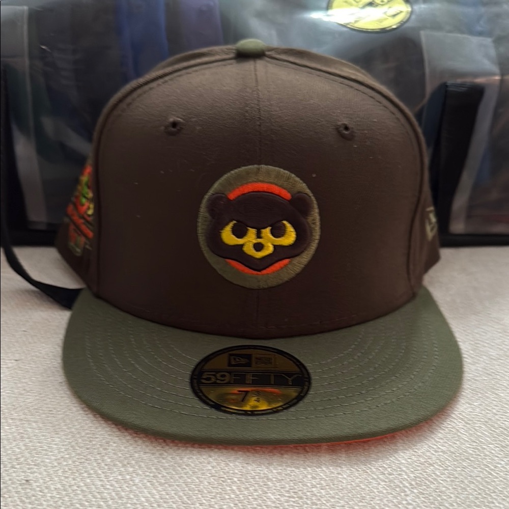 New Era Olive and Brown Bear Emblem Hat